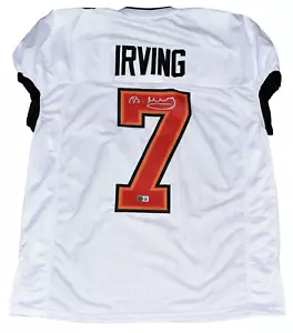 BUCKY IRVING SIGNIERT TAMPA BAY BUCCANEERS BUCS #7 WEISS GAME CUT TRIKOT BECKETT - Bild 1 von 1