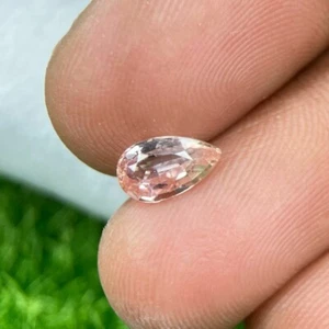 1.18 Cts CERTIFIED!!| natural loose|Sapphire | Orange Pink | Pear Shape - Picture 1 of 5