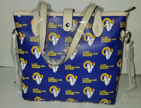 LOS ANGELES RAMS POPULAR ALLOVER LOGOS DESIGN HIGH QUALITY WOMENS PURSE Cover