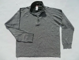 The North Face Men's Sweater XLarge XL Gray Wool Cotton Long Sleeve zip Knit - Picture 1 of 12