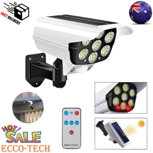 Solar Powered Dummy Surveillance Security Camera CCTV With LED Light For Garden - Picture 1 of 23