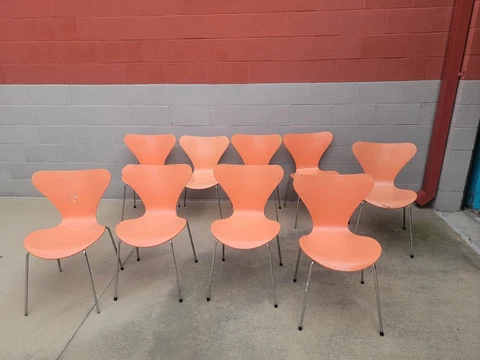 9 Fritz Hansen-Arne Jacobsen  Chairs (lot) Cover