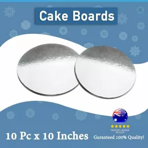 Cake Board Silver Round 10"-10PK Cake Cupcake Cardboard Window Boxes Disposable - Picture 1 of 3