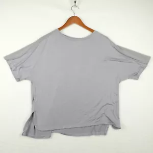Level Wear Womens Shirt Top Medium Gray Sheer Dolman Lightweight Stretch Viscose - Picture 1 of 11