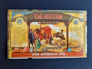 1979 T M Norton Brewery Unrolled Flat Beer Can Sheet Sign Pittsburgh Brewing - Picture 1 of 3