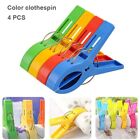 Durable Plastic Pegs 4pcs Windproof Clips for Clothes and Towel Drying