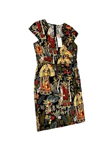 NWT Grace Karin FRIDA KAHLO Midi Pencil Dress Tropical Pinup Sz L Art To Wear - Picture 1 of 12