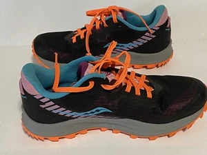 SAUCONY PEREGRINE 11 S10641-25 Trail Running Shoe Orange Black Women US Size 7.5 - Picture 1 of 9