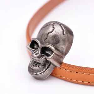 38X24MM 10pcs ANTIQUE SILVER MOTORCYCLE CONCHOS BIKER SKULL for Leathercraft Bag - Picture 1 of 10