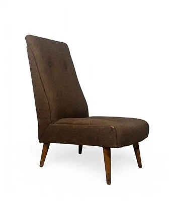 MID CENTURY ARMCHAIR BEECH AND WOOL RETRO - Image 1 of 4