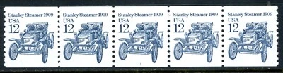 USA 1985 Transportation 12¢ Scott #2132 Plate Number #1 Strip of 5 MNH L657 - Image 1 of 4