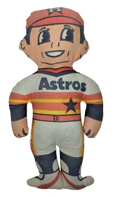 Vintage HOUSTON ASTROS Plush Baseball Player Craig Reynolds Rainbow Uniform - Image 1 of 4