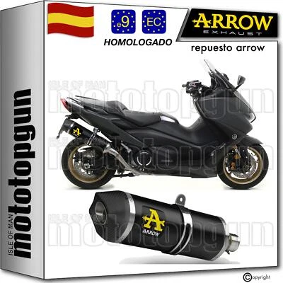 ARROW ESCAPE + HOM RACE-TECH NEGRO C YAMAHA TMAX T-MAX 560 2020 20 2021 21 - Imagen 1 de 4