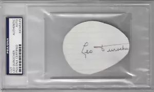 Leo Durocher MLB HOF Autograph Cut PSA/DNA Slabbed Signature - Picture 1 of 1