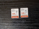 2 x 128GB Sandisk Ultra 80MB/s  SDXC Memory Cards Bulk Job Lot