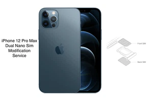 Apple iPhone 12 Pro Max Fizyczna Dual Sim Modyfikacja A2412 Dwie karty Nano SIM - Zdjęcie 1 z 34