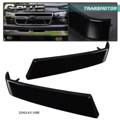 Bumper Grille Molding Filler Trims Fit For 2003-07 Chevrolet Silverado Set - Image 1 of 4