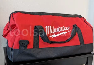 Milwaukee 22" Large Heavy Duty Contractor Canvas Jobsite Tool Bag w/ Strap - Picture 1 of 11