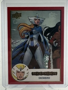 2023 Upper Deck Marvel Initiings Vol 2 Serie 2 Snowbird #49 ROSSO - Foto 1 di 2