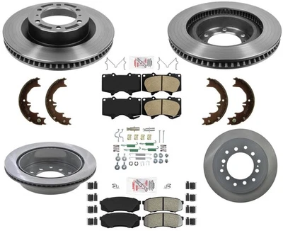 GX460 Front & Rear Ceramic Brake Pads & Coated Rotors for 2010-2021 Lexus GX460 - Image 1 of 4