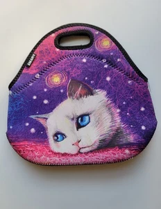 Cosmic Kitty Neoprene Lunch Bag - Picture 1 of 13