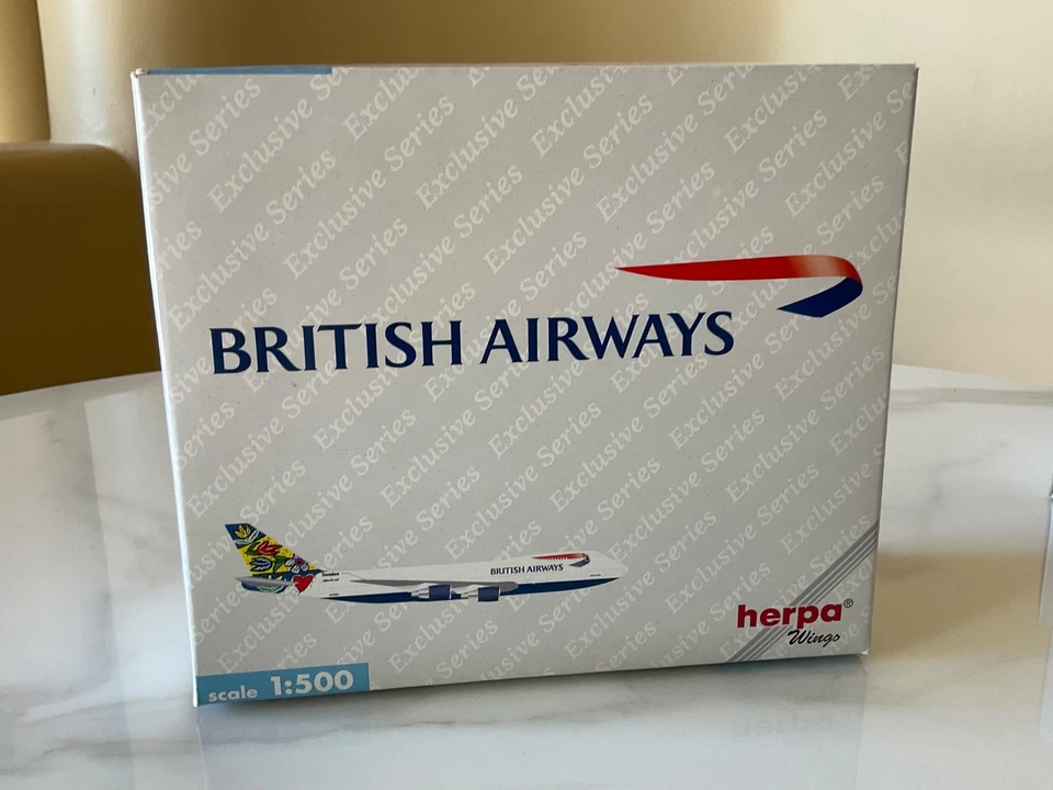 Herpa Wings British Airways 747-400 1/500 scale model - Image 1 of 1