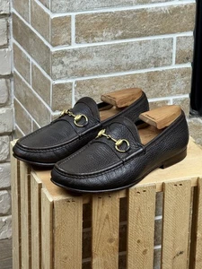 Herren Vintage Gucci 1953 Horsebit genarbtes Leder braun Halbschuhe Größe UK7 US8 EU41 - Bild 1 von 16