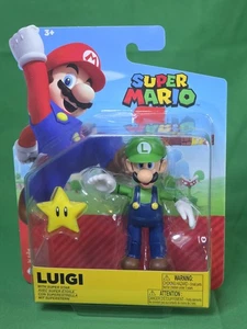 Set Figurine Super Mario Luigi con Super Star 2021 nuove con scatola Jakks Pacific - Foto 1 di 6