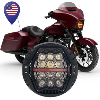 Faro LED ámbar DRL para Harley Street Glide 17 2018 2019 2020 2021 2022 2023 Foto 1 de 4