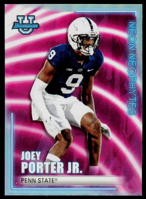2022-23 Bowman's Best University Joey Porter Jr. NN-16 Neon Neophytes Penn State - Image 1 of 2