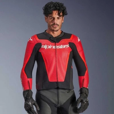 Alpinestars (2026) Jacket, Leather Race - GP FORCE Airflow V2 (Red/Black) - Image 1 of 4