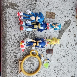 Sonic Figuren Konvolut Bendable Jakks Golden Sonic Ring Smaragd - Bild 1 von 1
