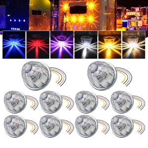 LED Trailer Lights Dual Color Watermelon Light Truck Side Marker Indicators Lamp - Picture 1 of 16