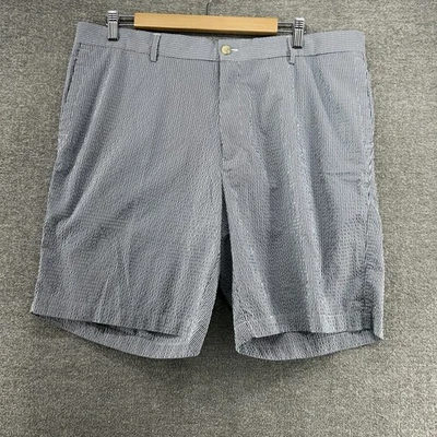 Pantalones Cortos de Golf Peter Millar Peso Pluma Hombres Talla 38 Azul Blanco Rayas Seersucker Foto 1 de 4