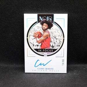 2019-20 Coby White Noir In Focus IF-CBW Rookie Autograph /99 - Picture 1 of 2