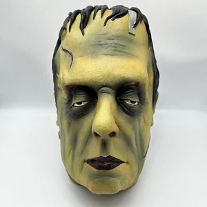 Máscara de Halloween Frankenstein de colección años 90 goma látex adulto MCA / universal - Imagen 1 de 8