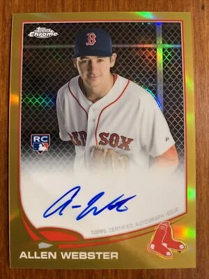 Allen WEBSTER🔥2013 Topps Chrome Gold Refractor RC AUTO #112 5/50 Red Sox - Image 1 of 2