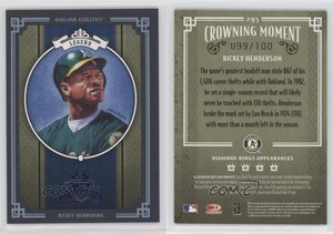 2005 Donruss Diamond Kings Blue Framed /100 Rickey Henderson #295 HOF
