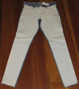 Gymboree Girls Super Skinny Two Tone Jeans Sz 12 Pants Light Blue White NEW - Picture 1 of 3