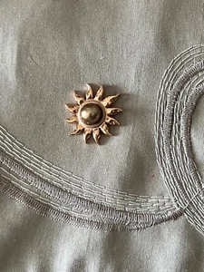 TAHITIAN CHOCOLATE PEARL SUN PENDANT in 14kt ROSE GOLD - Picture 1 of 9