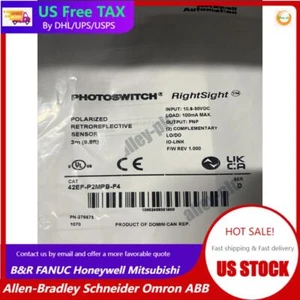 Allen Bradley 42EF-P2MPB-F4 Polarized Retroreflector Sensor NEW  US Free Tax - Afbeelding 1 van 5