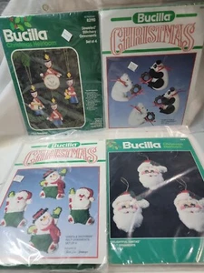 Kit de fieltro adornos navideños Bucilla Papá Noel muñecos de nieve osos juguete soldados  - Imagen 1 de 9