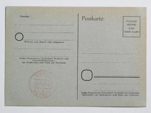 Alliierte Besetzung Behelfsganzsache P 709  b Stade 30.11.1945 * - Picture 1 of 2