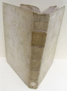 1729 ANTIQUE VELLUM BOUND FOLIO FORUM ECCLESIASTICUM by PETRO LEURENIO v.3 - Picture 1 of 7
