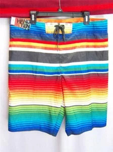 Colorido BOARD SHORTS Rayas Colgar Ten 10 Traje de Baño Playa Surf Piscina Nuevo con Etiquetas $40 - Imagen 1 de 2