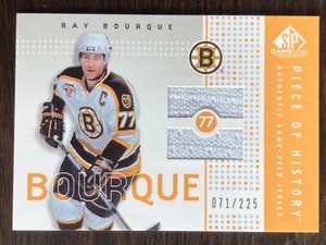RAY BOURQUE 2002-03 SP Game Used A Piece of History Jersey /225 BRUINS