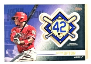 2018 TOPPS UPDATE JUSTIN UPTON JACKIE ROBINSON DAY PATCH JRP-JU ANGELS - Bild 1 von 1