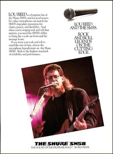 Lou Reed 1989 Shure SM58 micrófono anuncio 8 x 11 micrófono impresión de anuncio - Imagen 1 de 3