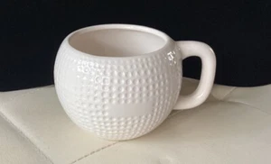 White Golf Ball Coffee Mug Tea Cup Textured Dimples Sports Golfer Gift Novelty - Picture 1 of 10
