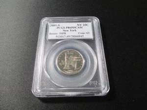 2001-S 25C PCGS PR69DCAM New York State Quarter Certified #913017.69/70060845 - Bild 1 von 4